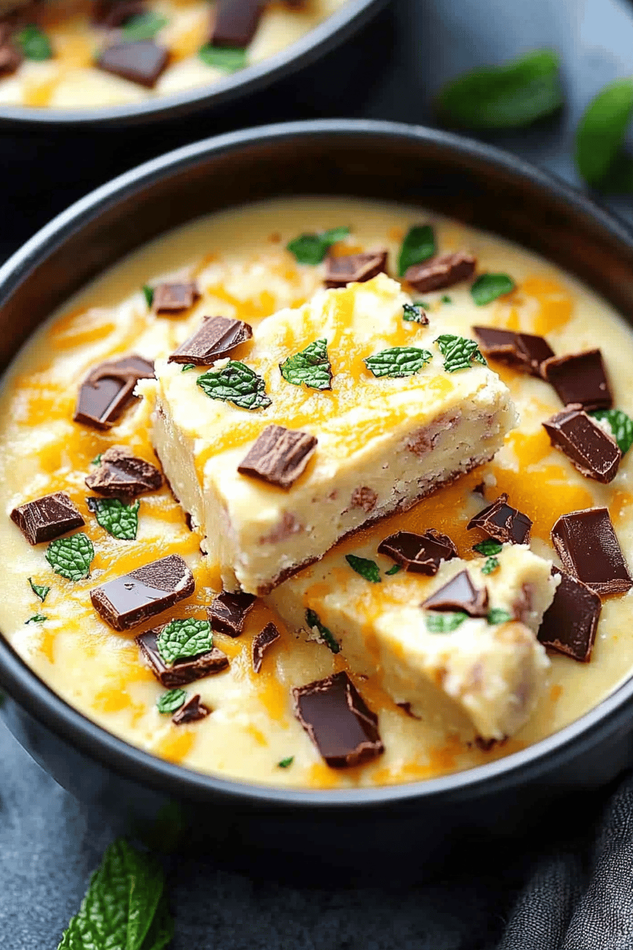 Mint Chocolate Fudge final dish beautifully presented and ready to serve