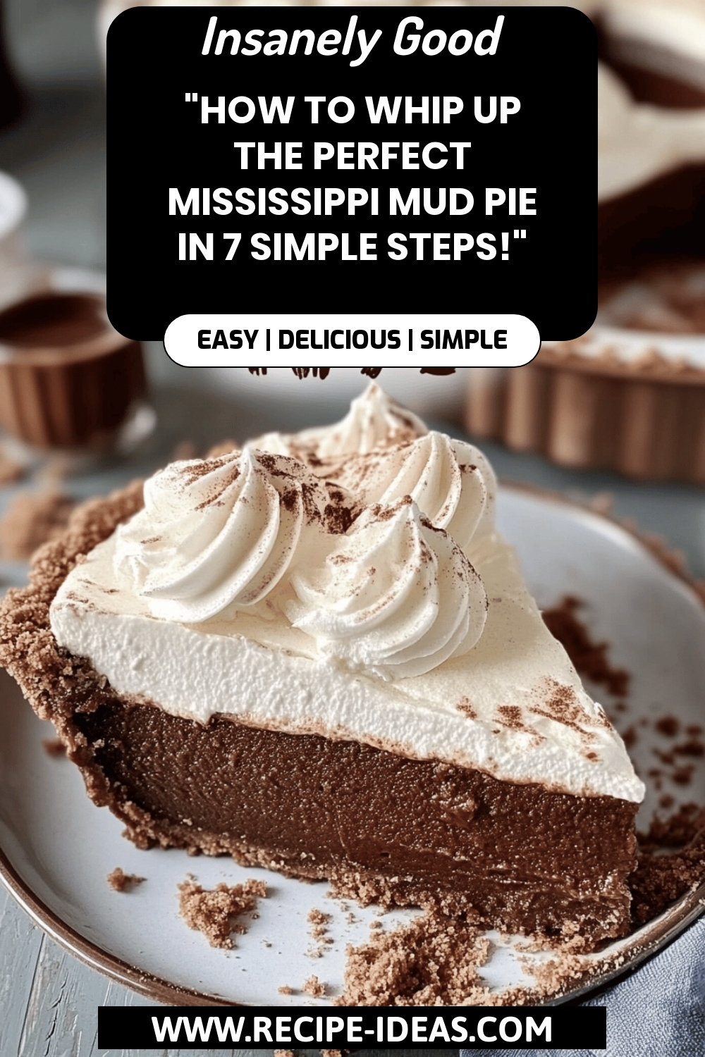 Mississippi Mud Pie final dish beautifully presented and ready to serve