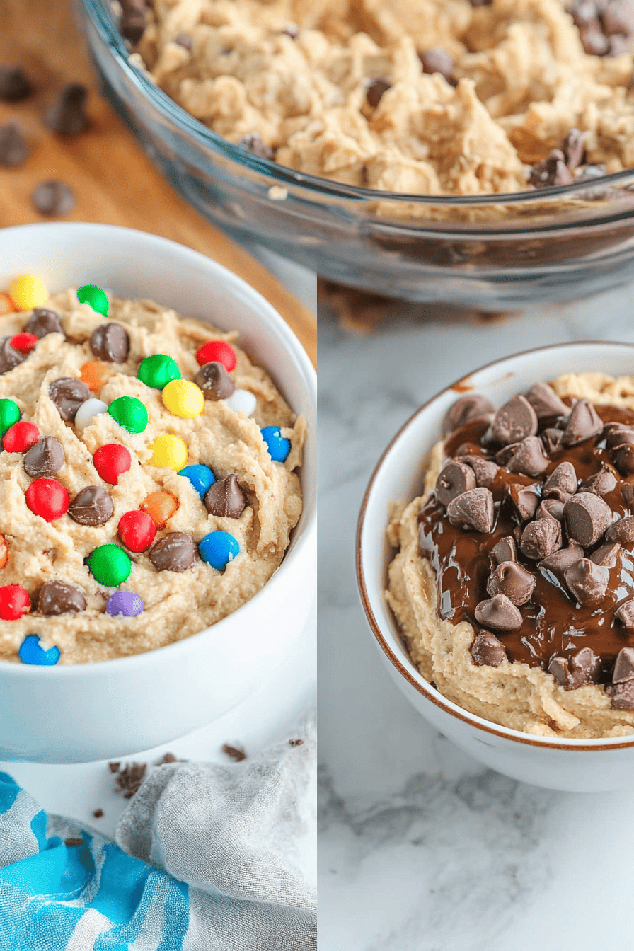 Monster Cookie Dessert Dip ingredients organized and measured on kitchen counter