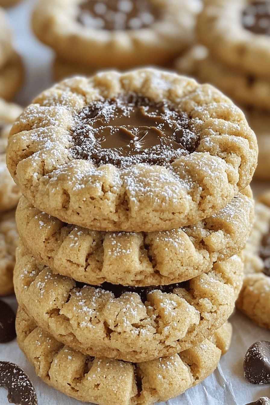 Muddy Buddy Peanut Butter Cookies ingredients organized and measured on kitchen counter