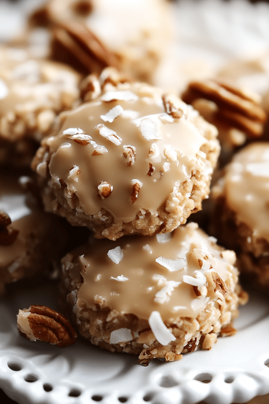 No-Bake Coconut Pecan Praline ingredients organized and measured on kitchen counter