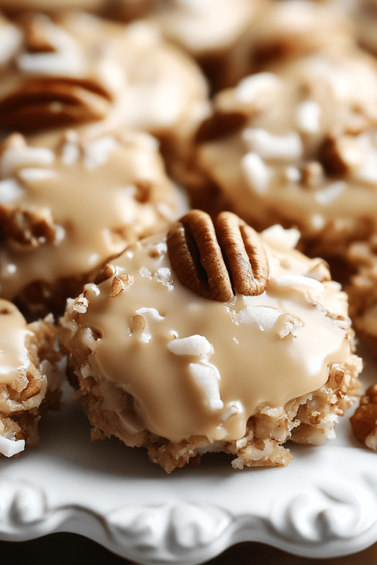 No-Bake Coconut Pecan Praline