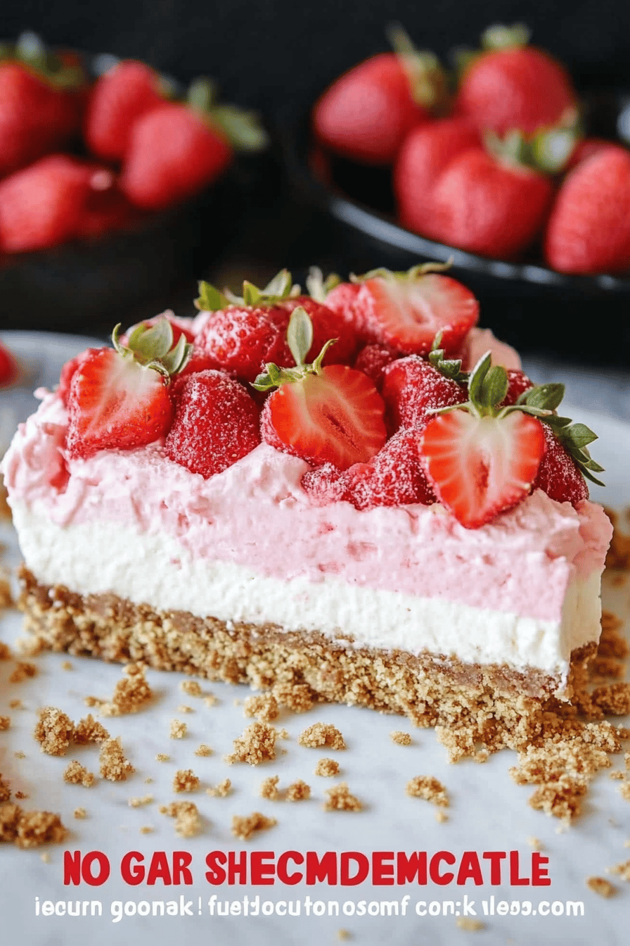 No-Bake Strawberry Cheesecake ingredients organized and measured on kitchen counter