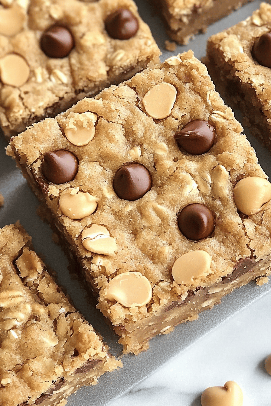 Oatmeal Chocolate Chip Peanut Butter Bars