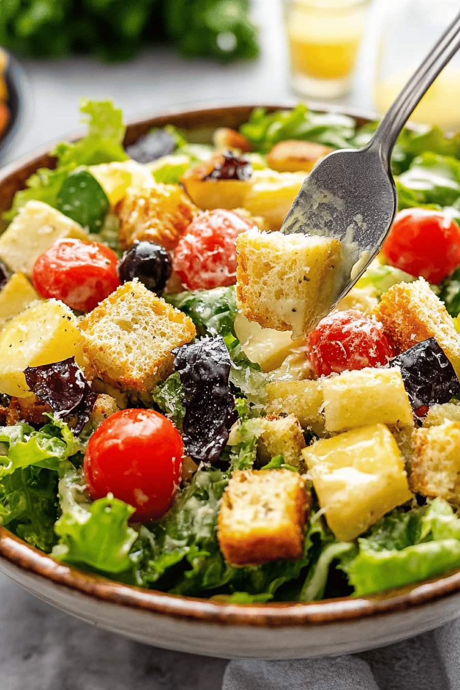 Olive Garden Salad Recipe slice on plate showing perfect texture and swirl pattern