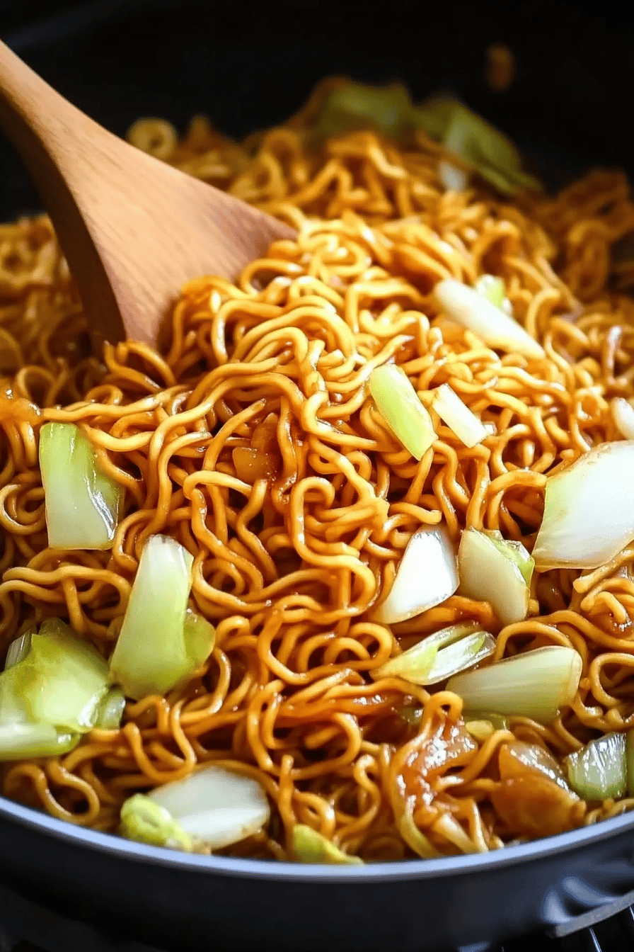 Panda Express Chow Mein Recipe slice on plate showing perfect texture and swirl pattern