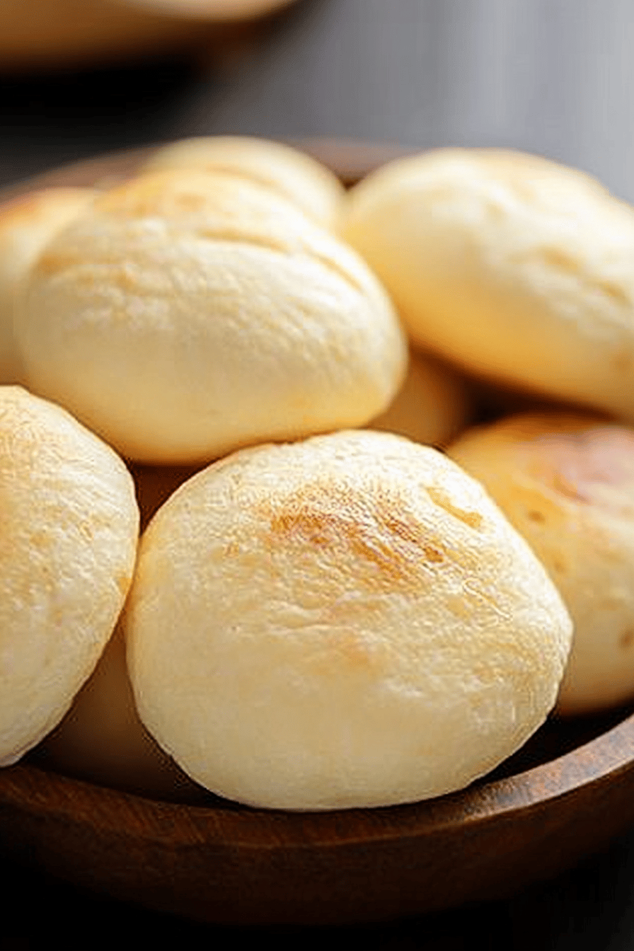 Pão de Queijo recipe slice on plate showing perfect texture and swirl pattern