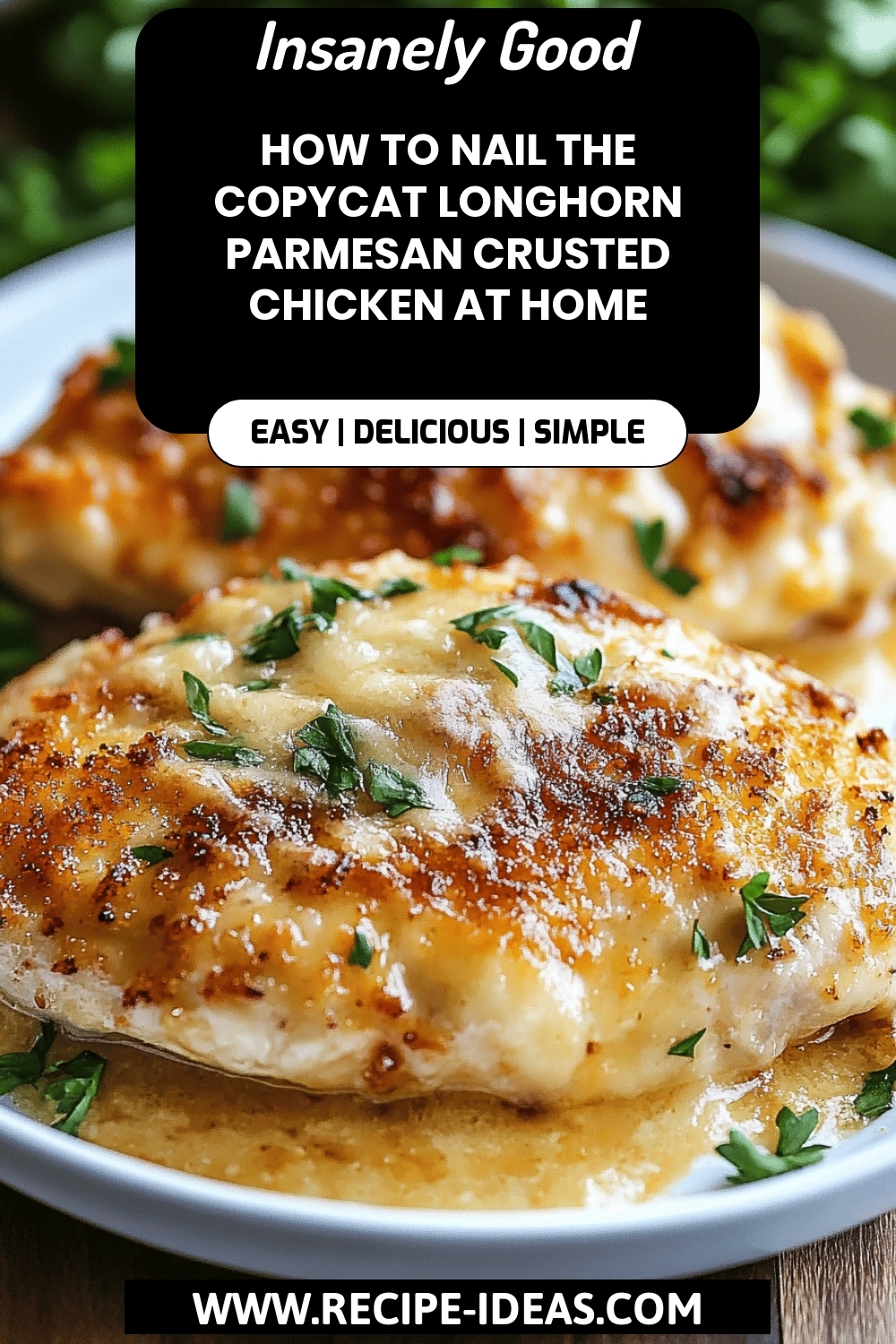 Parmesan Crusted Chicken Recipe final dish beautifully presented and ready to serve
