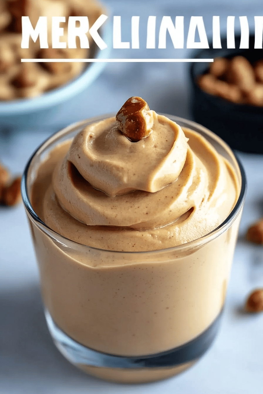 Peanut Butter Mousse final dish beautifully presented and ready to serve