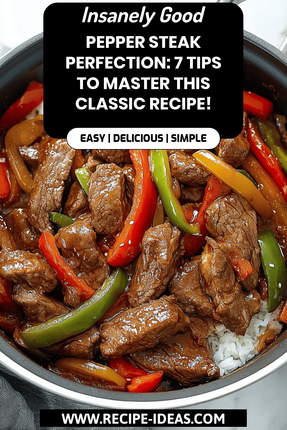 Pepper Steak Recipe final dish beautifully presented and ready to serve