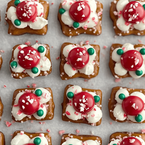 Peppermint Bark Pretzel Bites