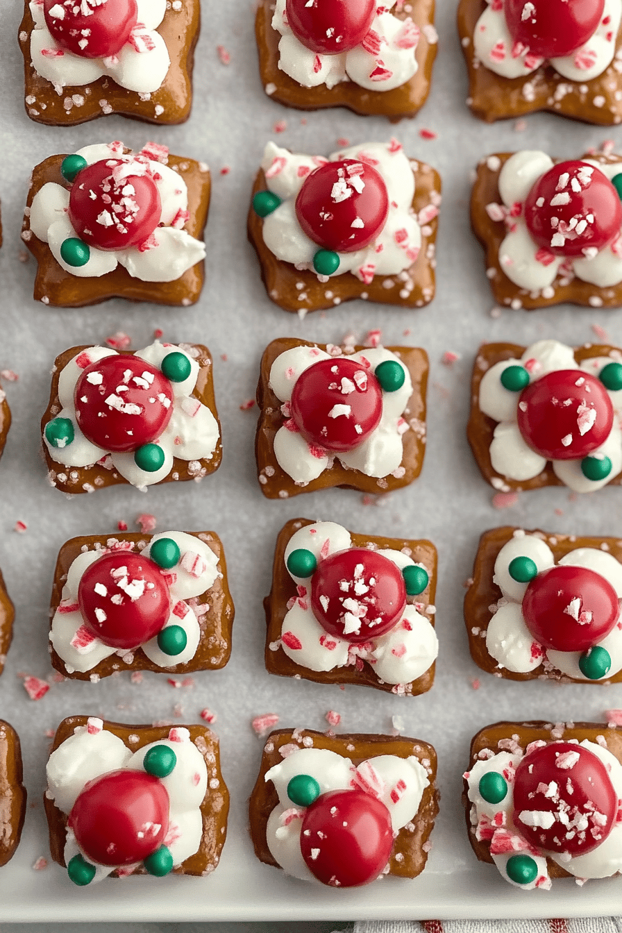 Peppermint Bark Pretzel Bites