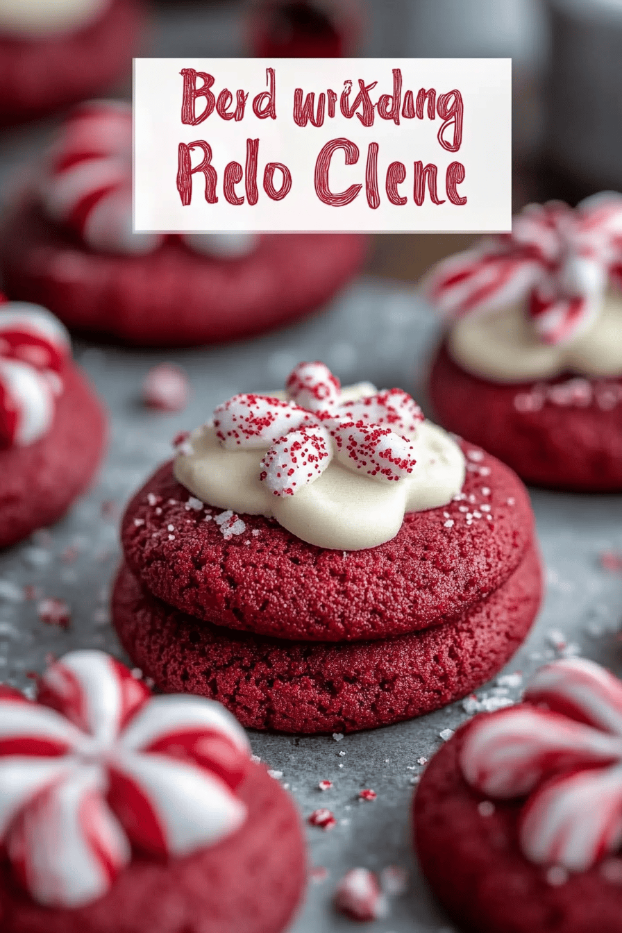Peppermint Red Velvet Cookies ingredients organized and measured on kitchen counter
