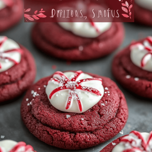 Peppermint Red Velvet Cookies