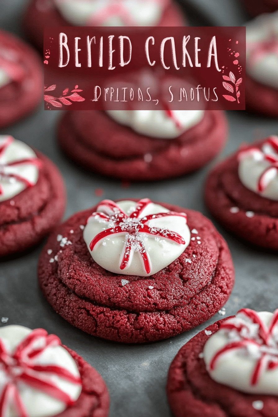 Peppermint Red Velvet Cookies