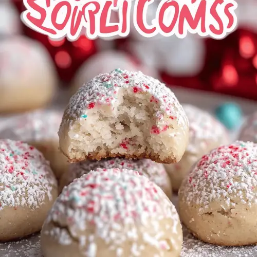 Peppermint Snowball Cookies