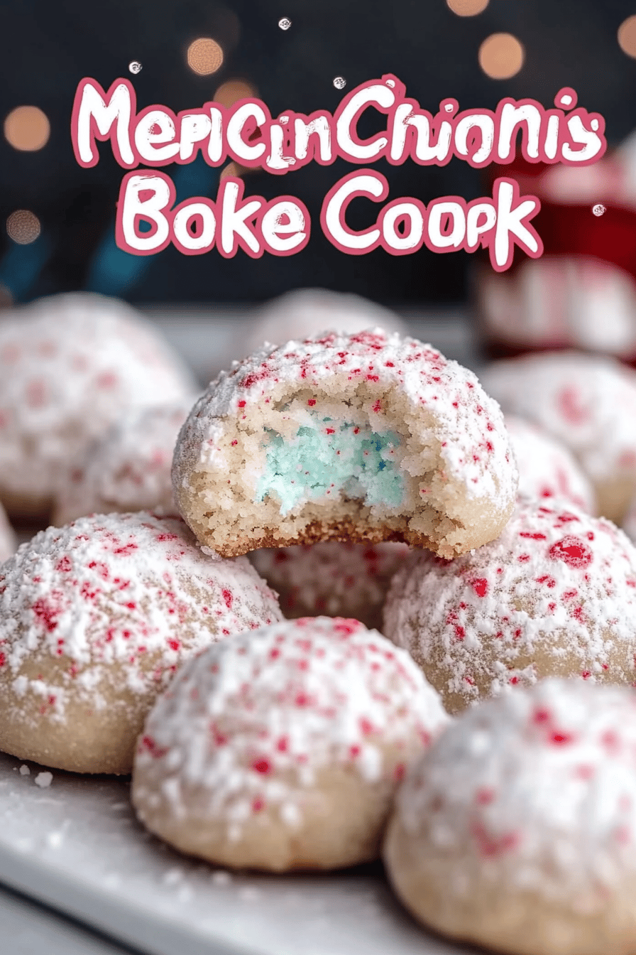 Peppermint Snowball Cookies final dish beautifully presented and ready to serve