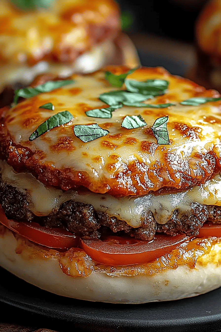 Pizza Burgers Recipe ingredients organized and measured on kitchen counter