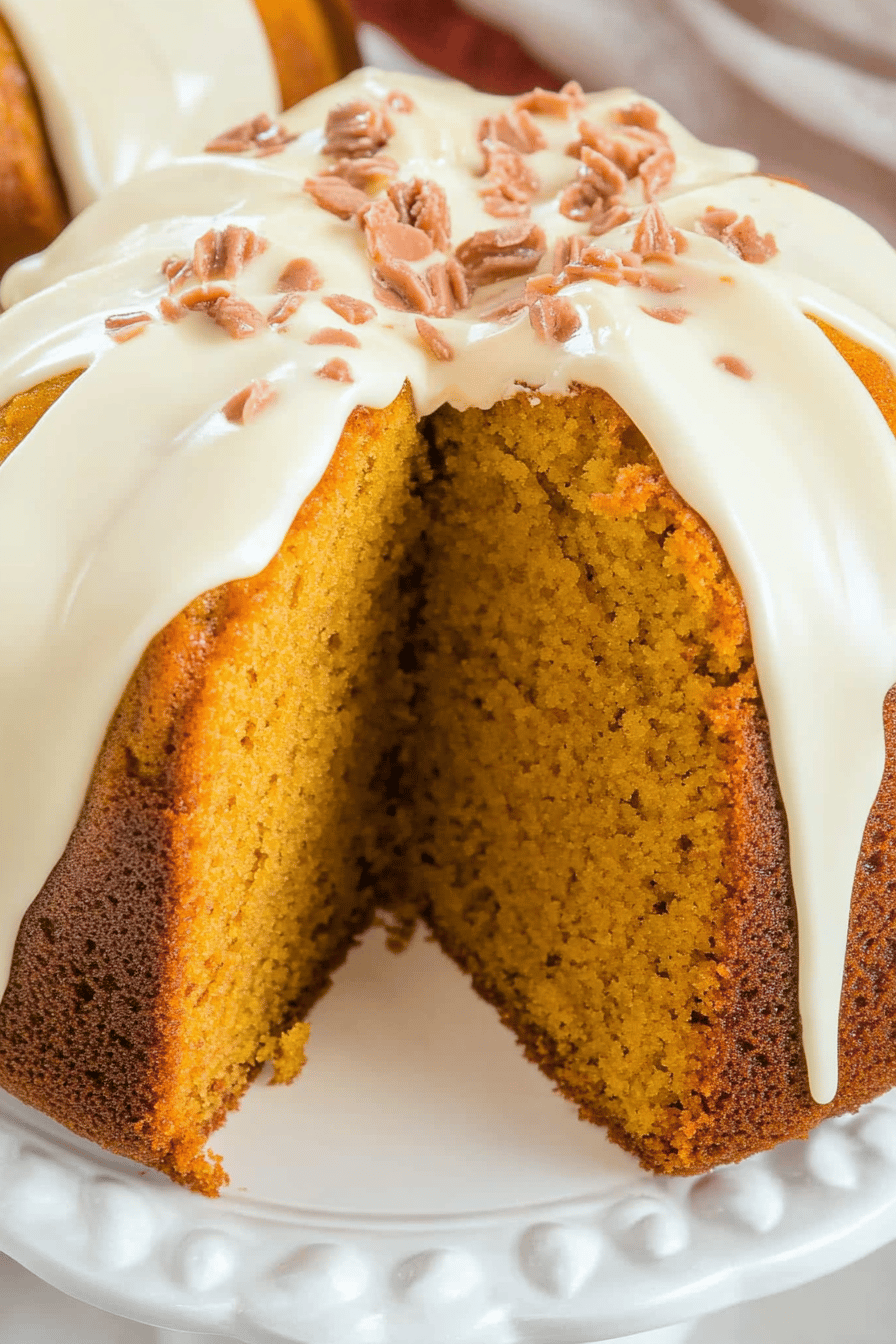 Pumpkin Spice Bundt Cake final dish beautifully presented and ready to serve