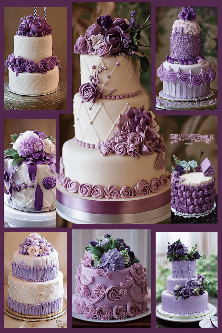 Purple Birthday Cake Ideas ingredients organized and measured on kitchen counter