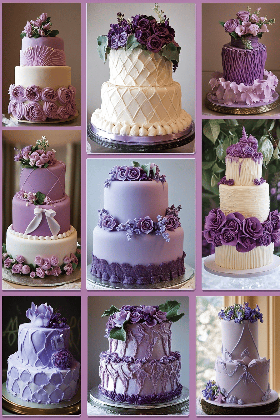 Purple Birthday Cake Ideas slice on plate showing perfect texture and swirl pattern