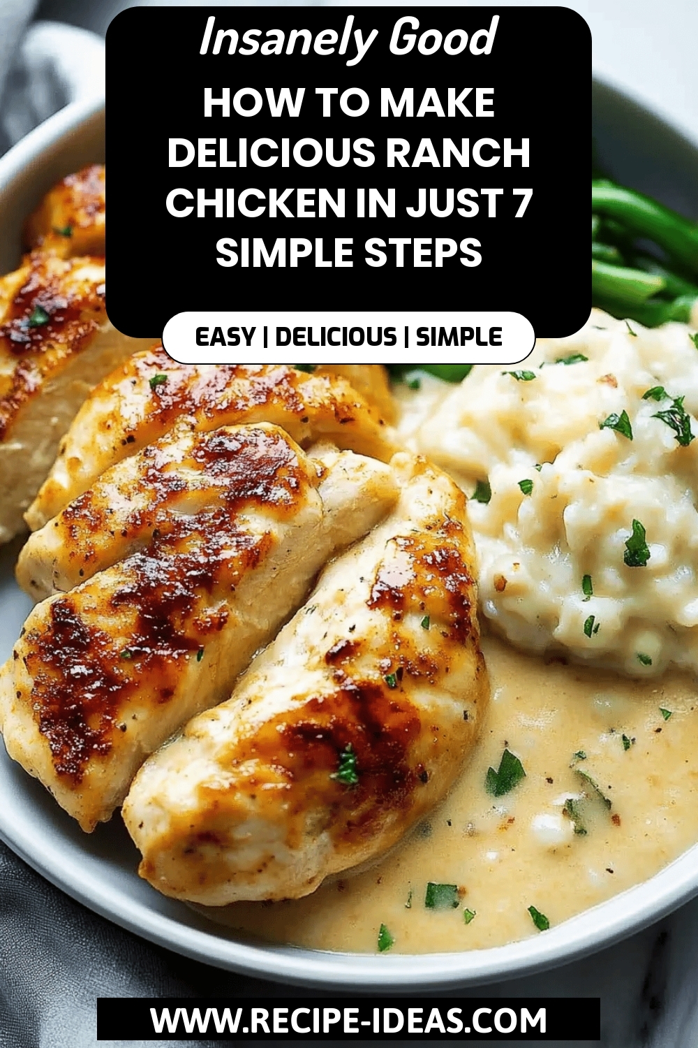 Ranch Chicken Recipe final dish beautifully presented and ready to serve