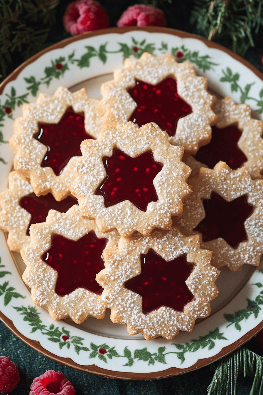 Raspberry Linzer Cookies ingredients organized and measured on kitchen counter