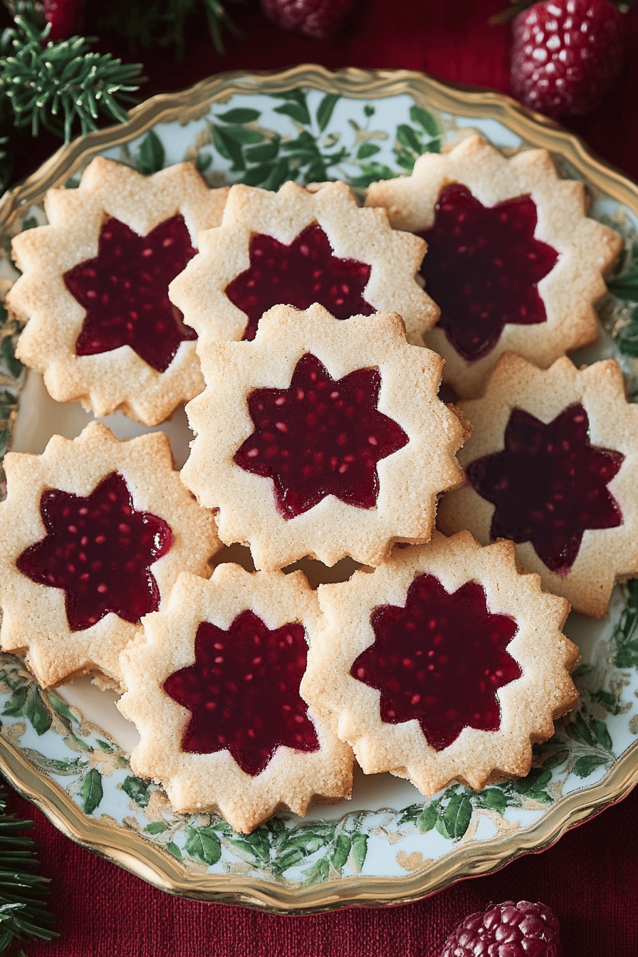 Raspberry Linzer Cookies