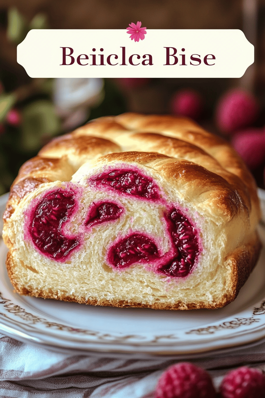 Raspberry Swirl Brioche slice on plate showing perfect texture and swirl pattern