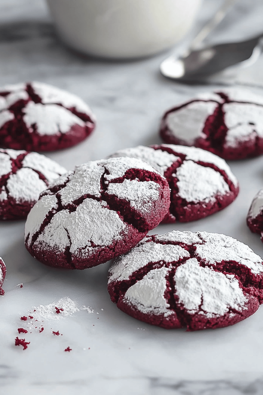 Red Velvet Crinkle Cookie Recipe