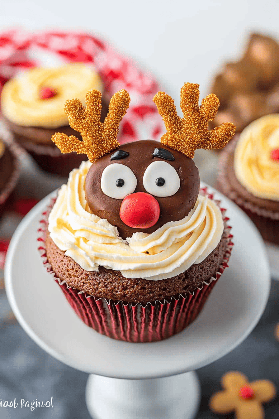Reindeer Cupcakes ingredients organized and measured on kitchen counter