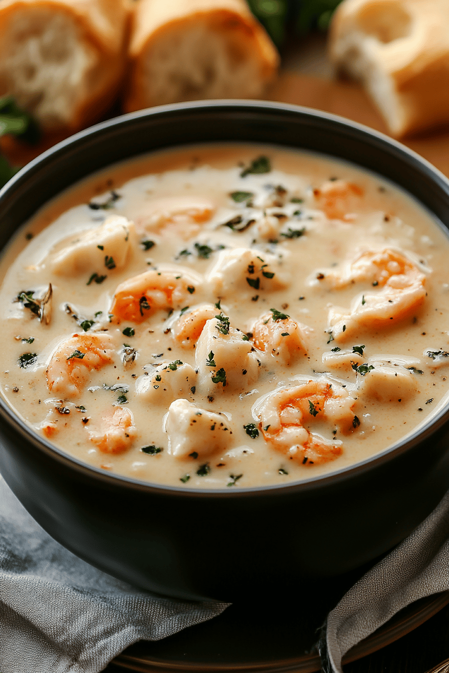 Seafood Bisque Recipe final dish beautifully presented and ready to serve