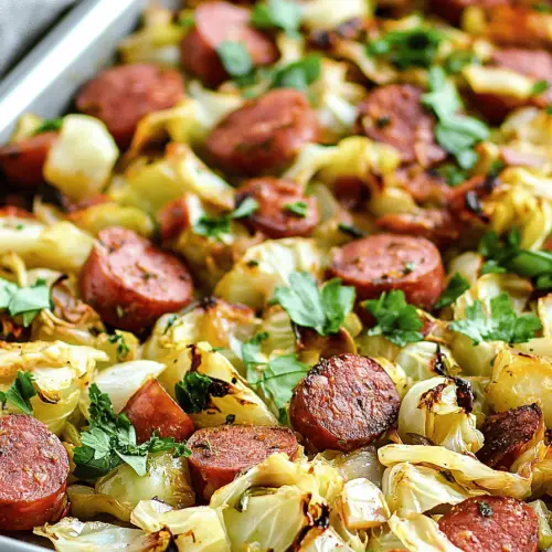 Sheet Pan Cabbage and Kielbasa