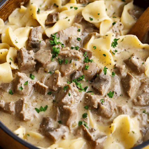 Slow Cooker Beef Stroganoff