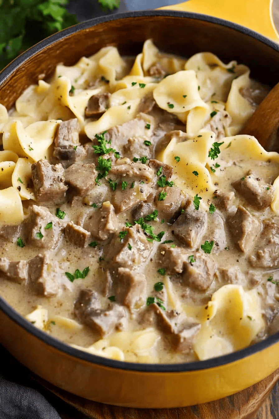 Slow Cooker Beef Stroganoff