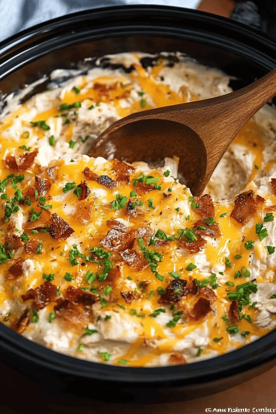 Slow Cooker Crack Chicken slice on plate showing perfect texture and swirl pattern