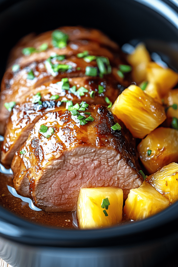 Slow Cooker Pineapple Pork Loin