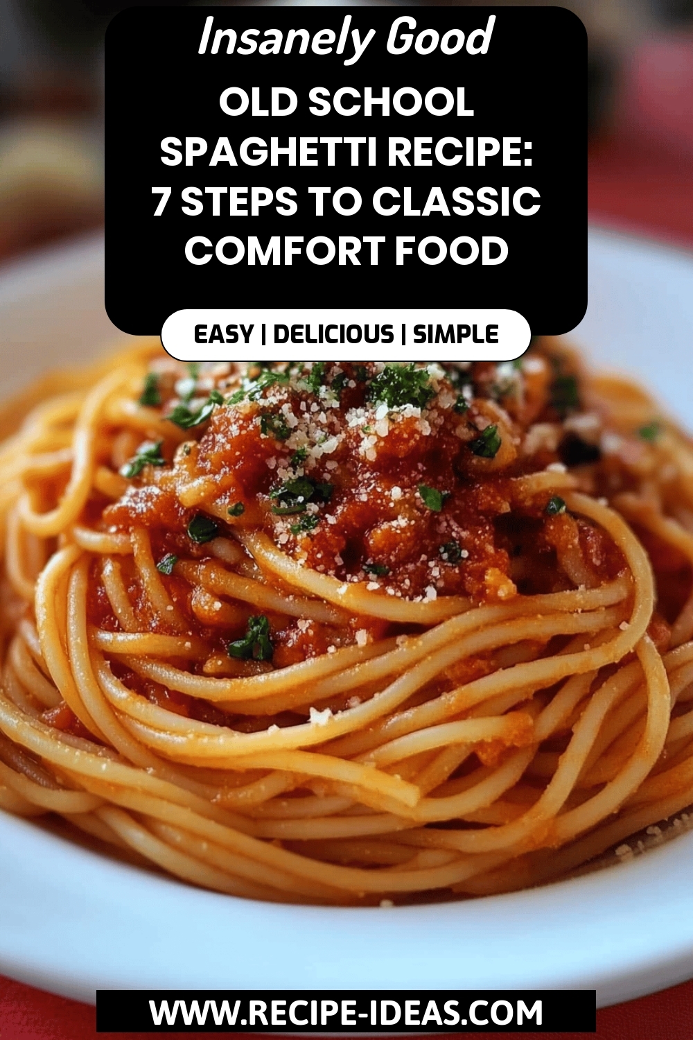 Spaghetti Recipe final dish beautifully presented and ready to serve