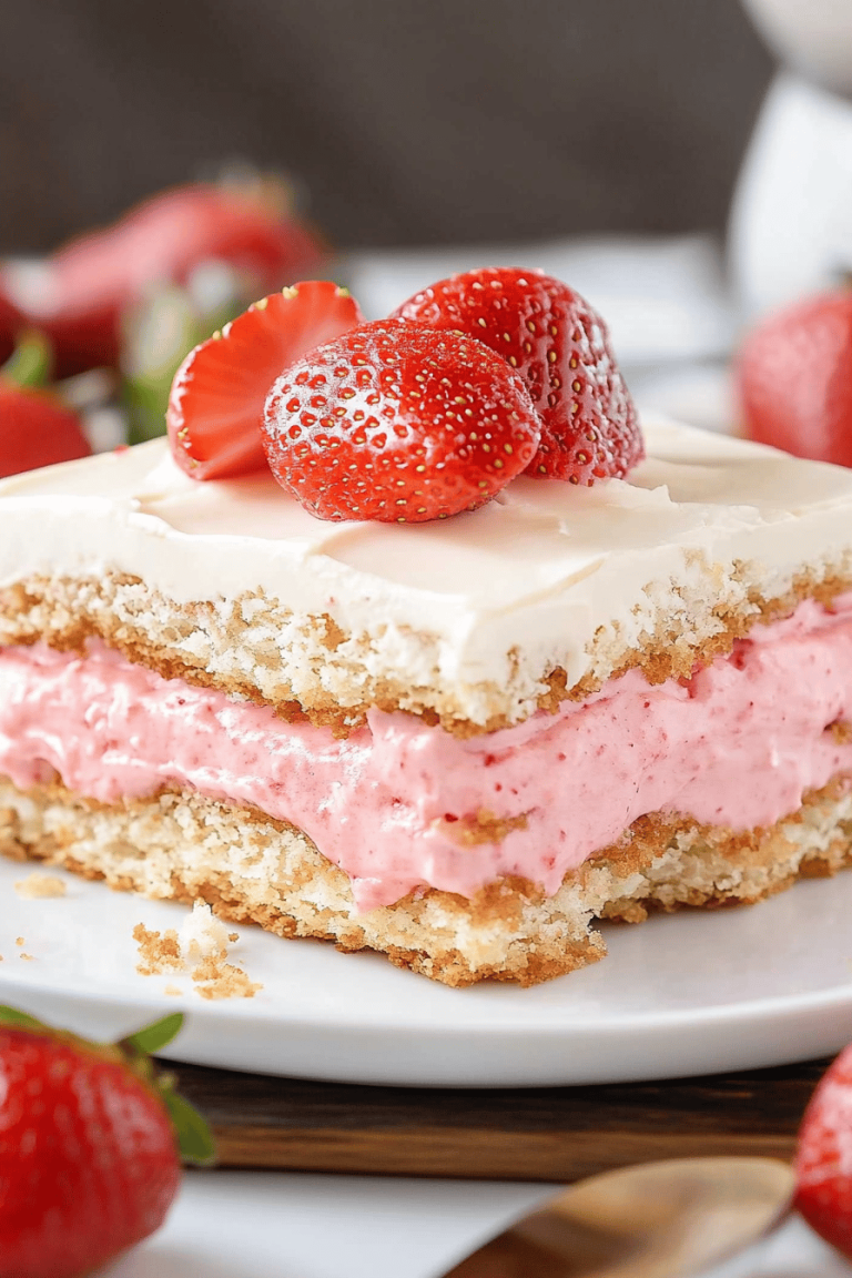 Strawberry Éclair Cake