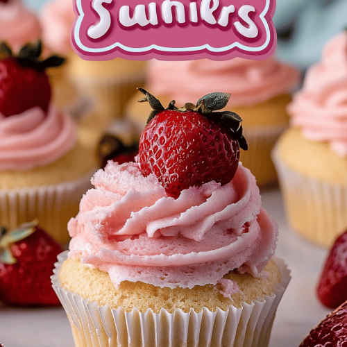Strawberry Surprise Cupcakes