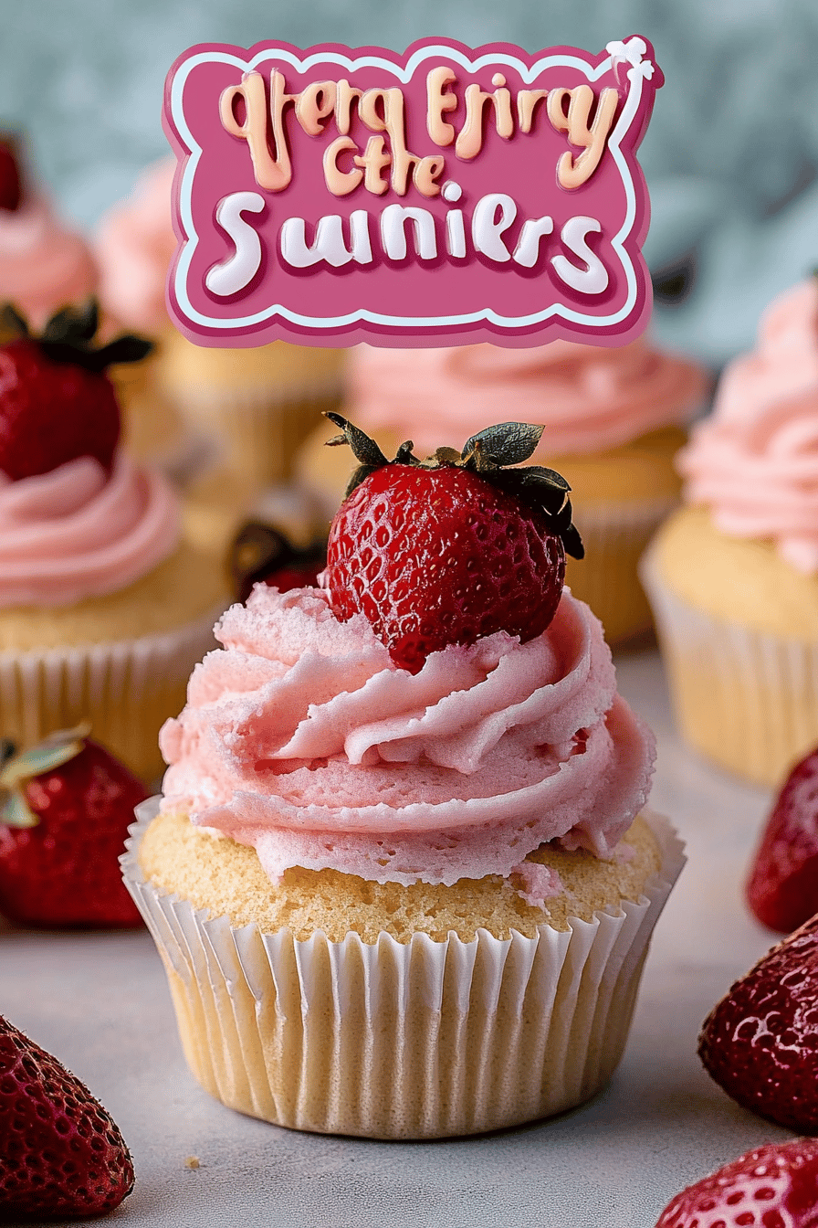 Strawberry Surprise Cupcakes