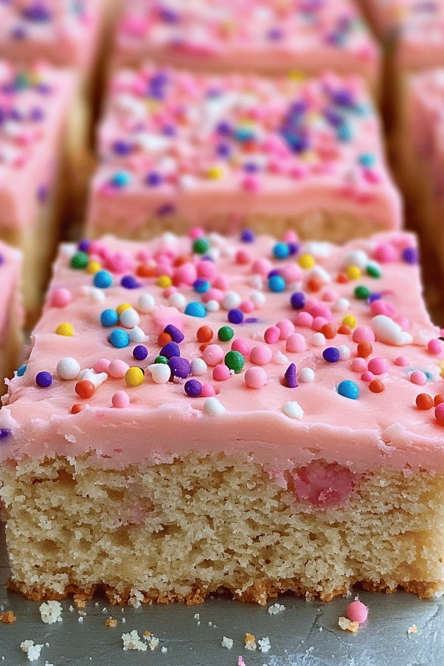 Sugar Cookie Bars final dish beautifully presented and ready to serve
