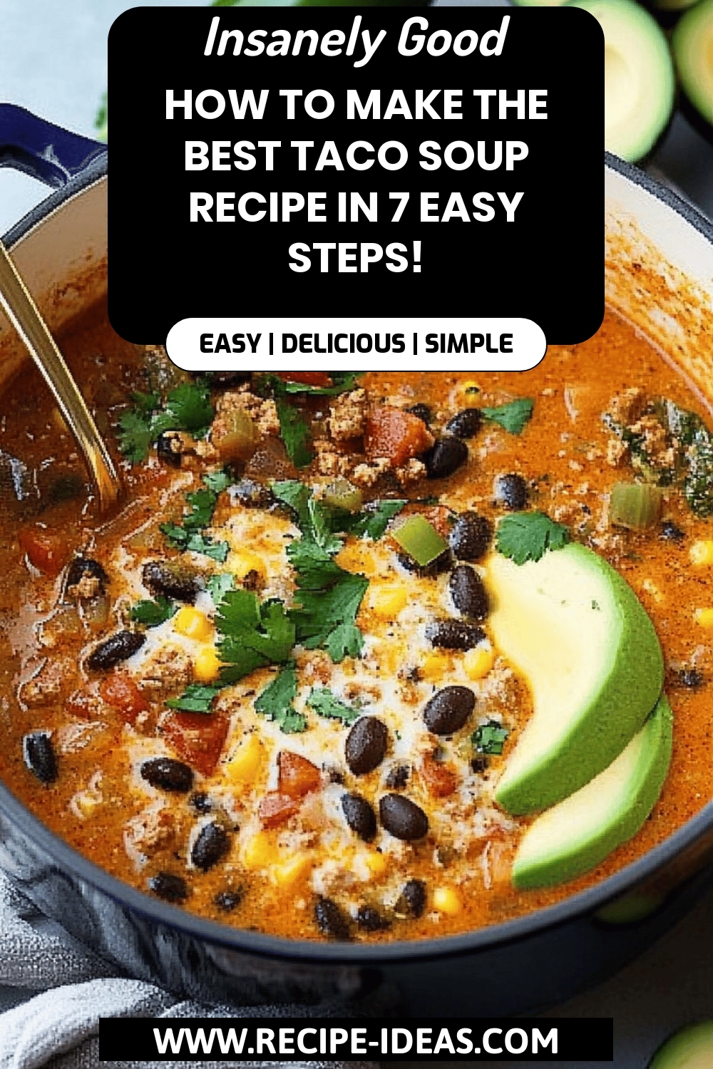 Taco Soup Recipe final dish beautifully presented and ready to serve