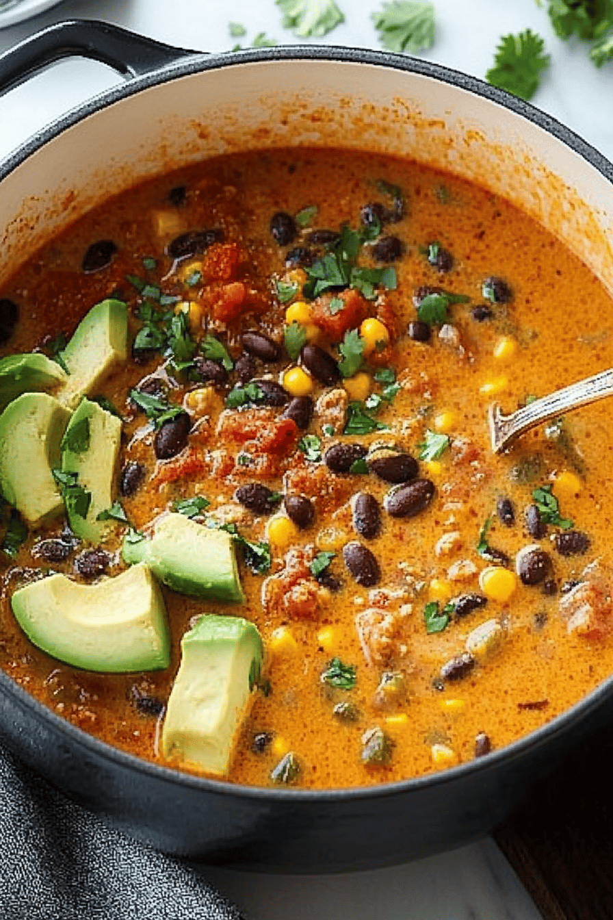 Taco Soup Recipe ingredients organized and measured on kitchen counter
