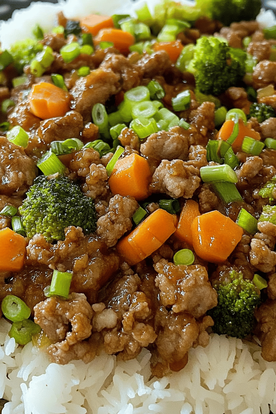 Teriyaki Rice Bowls ingredients organized and measured on kitchen counter