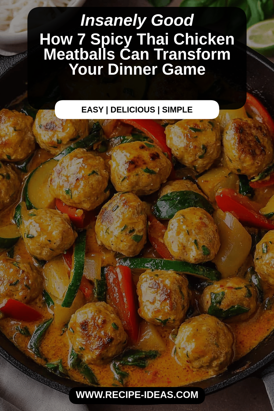 Thai Chicken Meatballs final dish beautifully presented and ready to serve