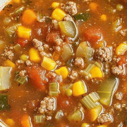 Tomato Hamburger Vegetable Soup