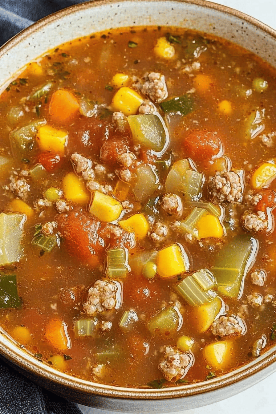 Tomato Hamburger Vegetable Soup