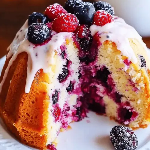 Triple Berry Bundt Cake