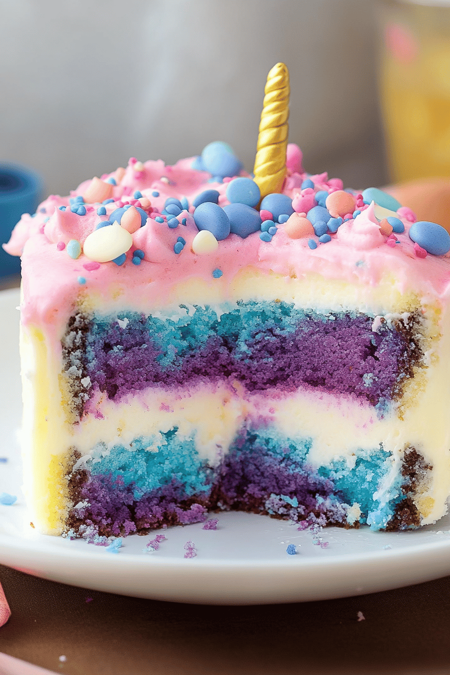 Unicorn Poke Cake